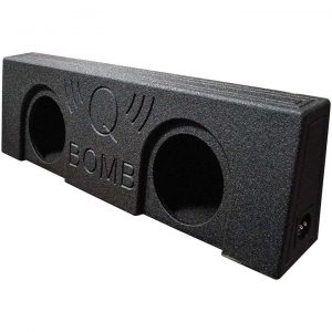 QPower QBOMB Dual 10" Sealed Empty Box Behind Seat Mount QBTRUCK210S