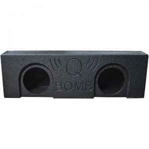 Alternative view of QPower QBOMB Dual 10" Sealed Empty Box Behind Seat Mount QBTRUCK210S