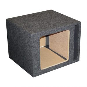 QPOWER EMPTY WOOFER BOX SINGLE 12" SQUARE;VENTED;MDF QHD112VSQ