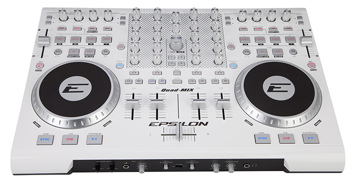 Epsilon 4 Deck USB professional MIDI DJ controller (white) QUADMIXWHITE - Image 2