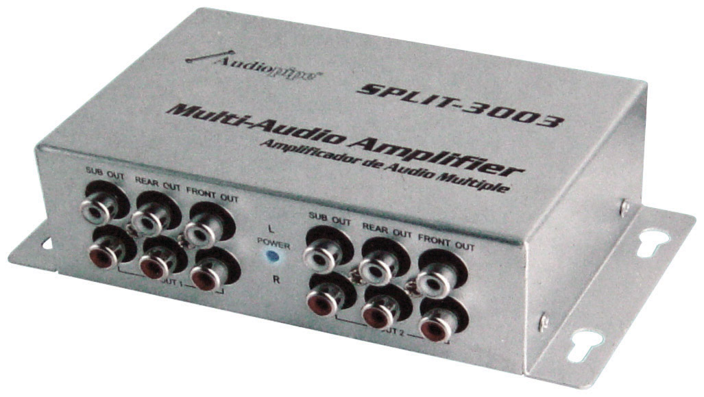 Audiopipe Multi-Audio Amplifier 3 RCA outputs SPLIT3003