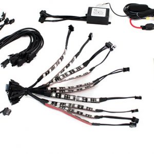 Street Vision StreetADAPT Adaptive RGB LED Motorcycle Kit (10 4" strips wireless remote and keychai SV1005333