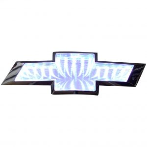 Street Vision Chevy 3D Logo Badgeâ€”White SV3DCHEVW