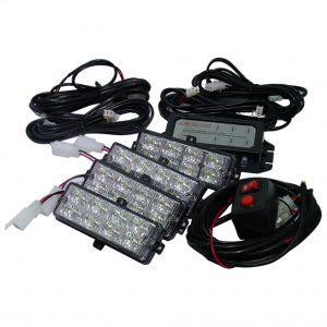 Street Vision (4) L.E.D Grill Strobe Light Kitâ€”White*EACH* SV4LED281W