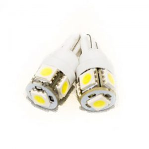 Street Vision T10 5050 LED 5 Chip Bulbs-White*PAIR* SV5050T10W