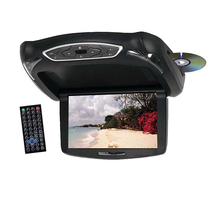 Tview 10.2" TFT LCD Flip Down Monitor DVD Headphones Remote USB/SD Interchangeable Skins T102DVFD - Image 2