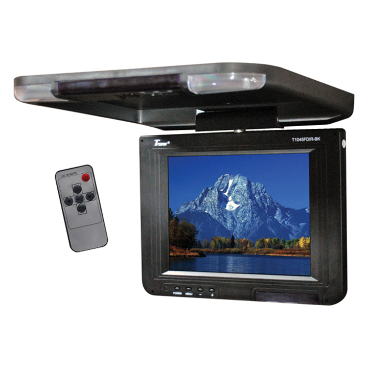 Tview 10.4" Flip Down LCD Monitor Remote Black T1045FDIRBK
