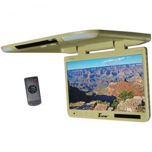 Tview 25" TFT Flipdown Monitor Built in IR Remote Light Tan T257IRTAN