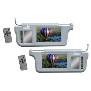 Tivew 7" Sunvisor Monitor driver and passenger side Gray T73SVGR