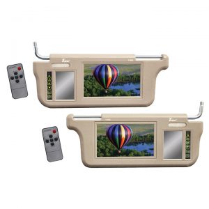 Tivew 7" Sunvisor Monitor driver and passenger side tan T73SVTAN