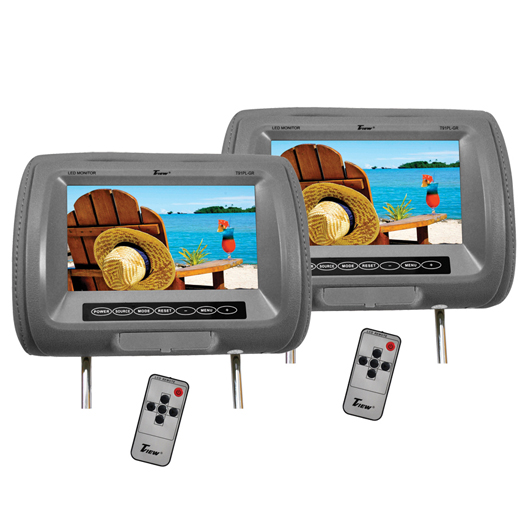 Tview 9" TFT Monitor in Headrest Gray T91PLGR