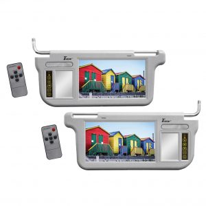 Tivew 9" Sunvisor Monitor driver and passenger side gray T93SVGR