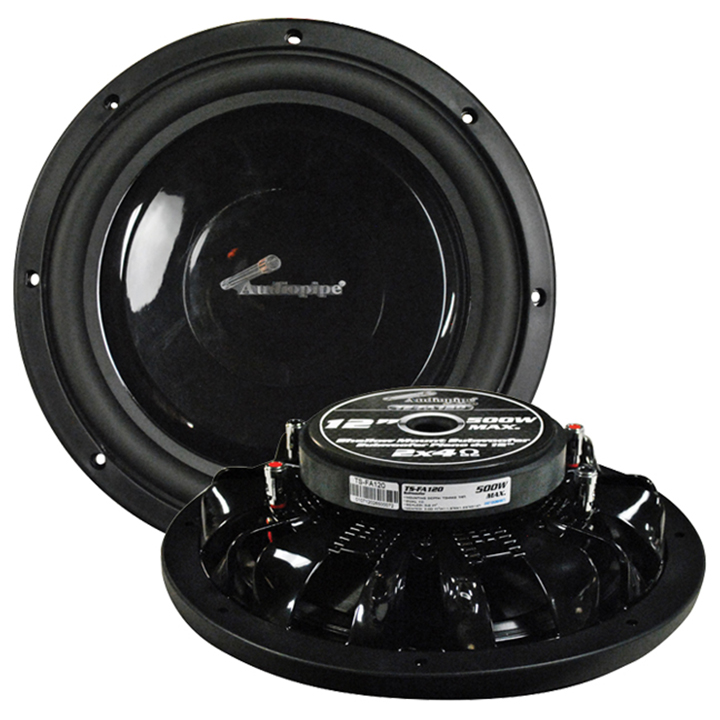 Audiopipe 12" Shallow Mount Woofer 500W Max 4 Ohm DVC TSFA120