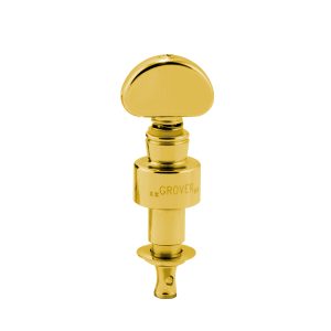 GROVER GEARED BANJO PEGS GOLD W/   METAL BUTTON SET 4