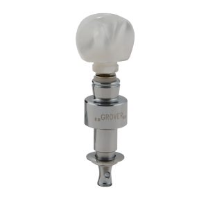 GROVER GEARED BANJO PEGS CHROME W/   ROUND PRLD BUTTON SET 4