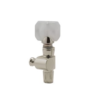 GROVER GEARED BANJO 5TH PEG W/   SQUARE PRLD BUTTON NICKEL