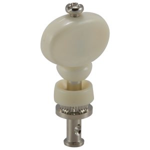 GROVER CHAMPION&trade; UKE PEGS W/   WHITE BUTTONS NICKEL SET 4