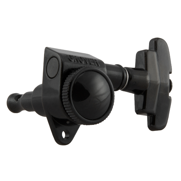GROVER ROTO-GRIP LOCKING ROTOMATICS ® BLACK CHROME SET 6 3 + 3 W/ 3 - STEP BUTTON