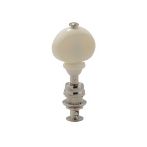 GROVER CHAMPION&trade; UKE PEGS W/   WHITE BUTTONS NICKEL SET 4