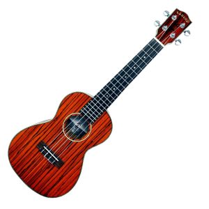 KAHUNA CONCERT UKE (Ukulele) SOLID TOP ZEBRA WOOD