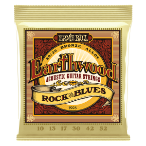 Earthwood Rock and Blues w/Plain G 80/20 Bronze Acoustic Guitar Strings - 10-52 Gauge