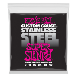 Super Slinky Stainless Steel Wound Electric Guitar Strings - 9-42 Gauge