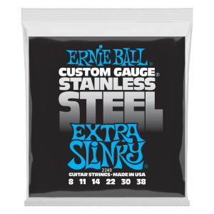 Extra Slinky Stainless Steel Wound Electric Guitar Strings - 8-38 Gauge