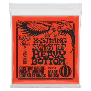Skinny Top Heavy Bottom Slinky 8-String Electric Guitar Strings - 9-80 Gauge