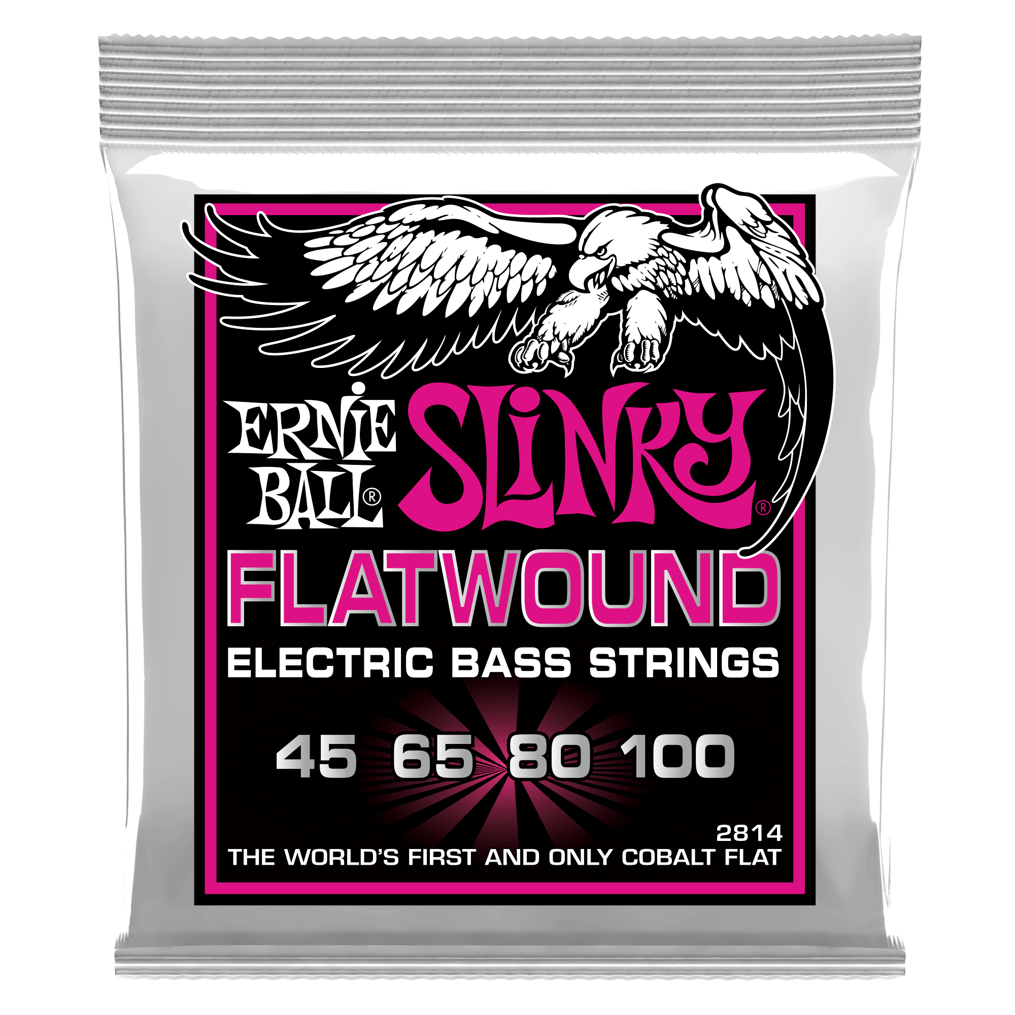 Super Slinky Flatwound Electric Bass Strings - 45-100 Gauge