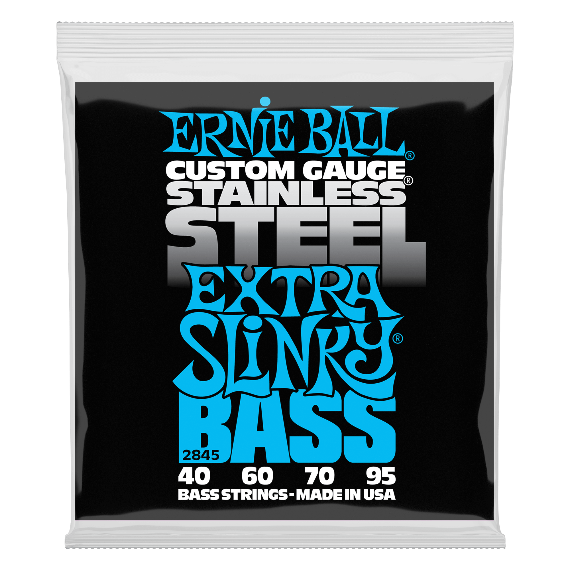 Extra Slinky Stainless Steel Electric Bass Strings - 40-95 Gauge