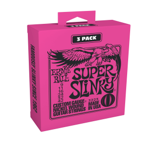 Super Slinky Nickel Wound Electric Guitar Strings 3 Pack - 9-42 Gauge