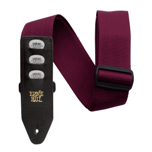 Ernie Ball Burgundy Pickholder Strap